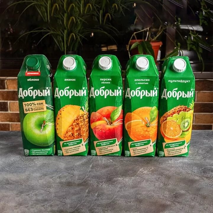 Соки ассортимент (0.2 / 1 л)